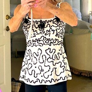 Nanette Lepore size 2 silk sequin top